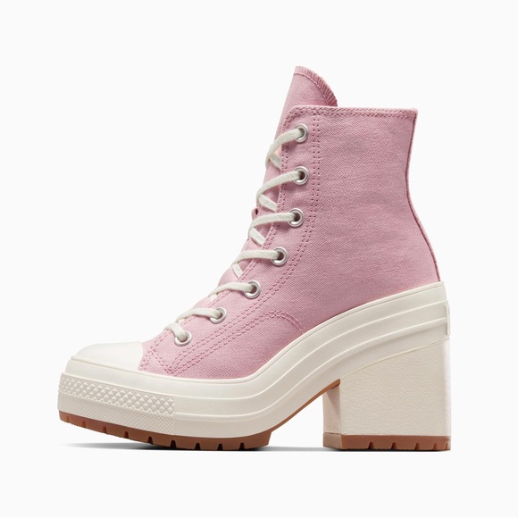 Converse Chuck 70 De Luxe Heel Pink Static Egret Cream Platform High size 7 NEW - Picture 3 of 8